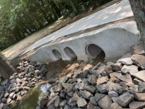 Beautifully built culvert on property