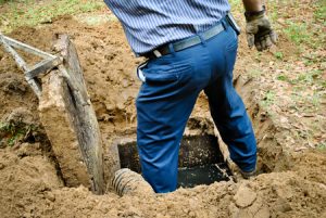 opening the septic tank