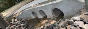 Beautifully built culvert on property