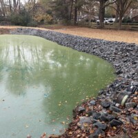 A storm drain run off on a residential property.