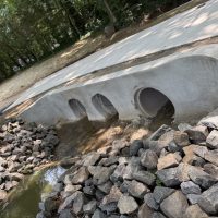 Beautifully built culvert on property